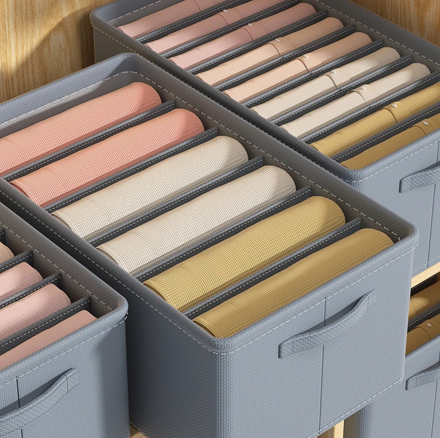 CLOTHING STORAGE ORGANISER WITH DIVIDERS SET OF 3