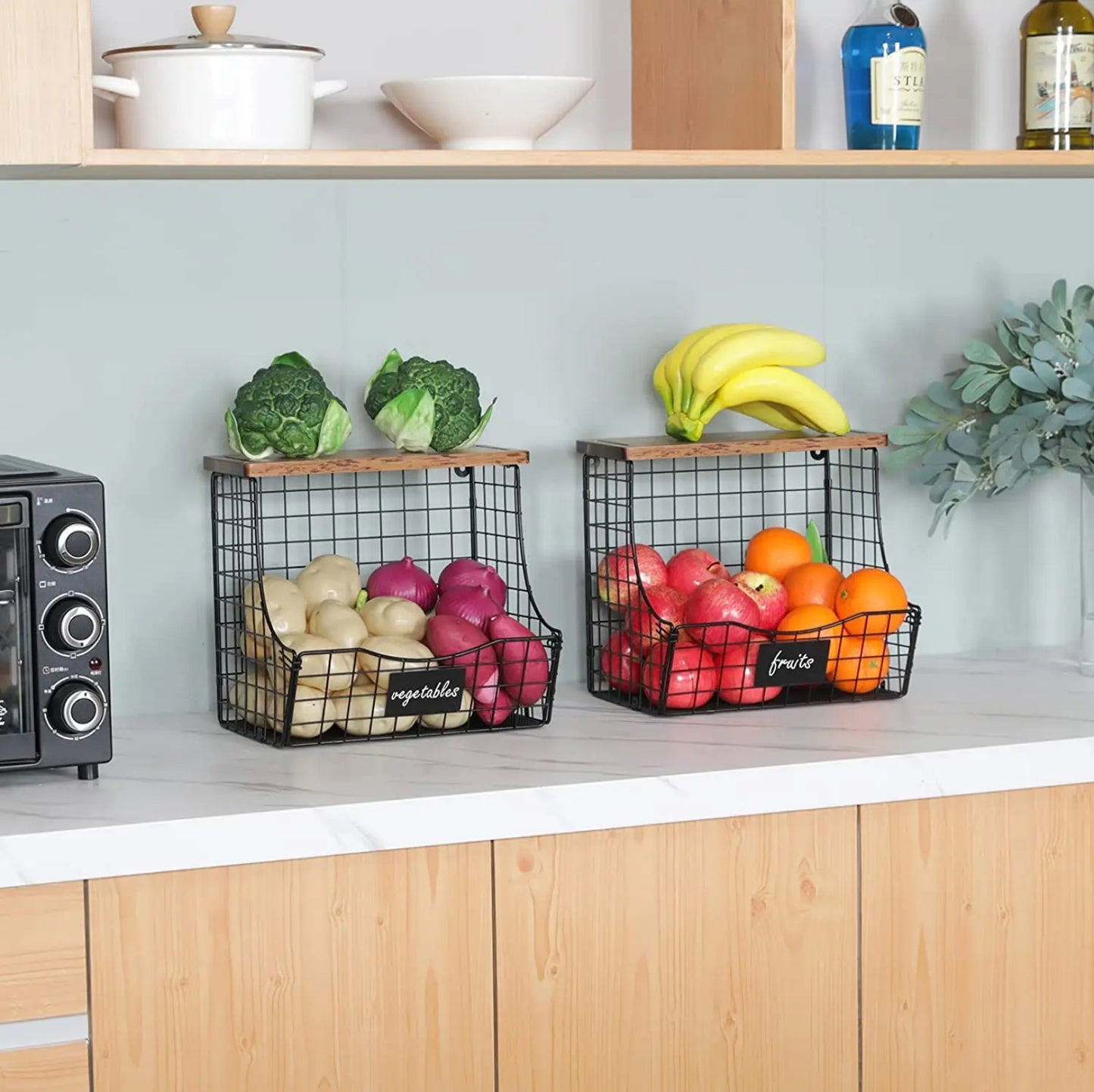 SET OF 3 KITCHEN/UTILITY STORAGE BASKETS